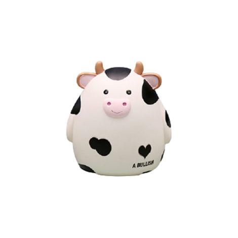 Tirelire Vache Mignonne pour Enfants, Tirelire Cochon Fille Garçon (Blanc, 17.5x15.5x18.5cm) (1/5)