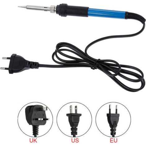 15-Piece Ceramic Heating Core Electric Soldering Iron Set, European Standard, 220V (1/5)
