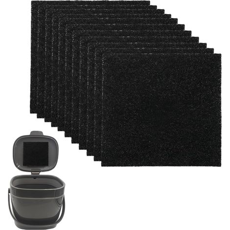 Filtre Litière Chat Anti Odeur,10 Pièces Filtre Charbon Actif Poubelle Anti Odeur Filtre a Charbon Filtres à Charbon pour Bacs à Compost,Cuisine Filtre a Charbon Hotte Aspirante (1/5)