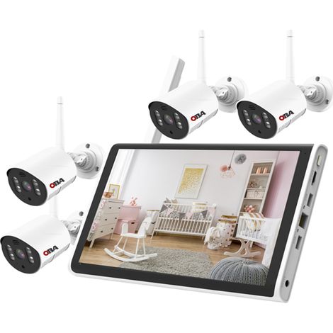 Kit NVR Oba-FCM04 4CH con telecamere 3MP, app Oba Lite e riconoscimento facciale per la sicurezza domestica avanzata. (1/3)