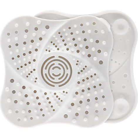 2 rallonges de bonde de douche, bouchon d'évier de cuisine (blanc) (1/4)