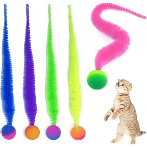 Lot de 5 balles mobiles pour chat,Jouet interactif pour chat,Balle rebondissante,Jouet rebondissant amusant pour chat (1/4)