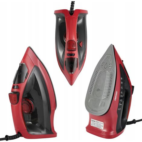 Dampfbügeleisen mit Keramiksockel, 3000 W, 9-in-1, Feuerwehr