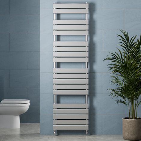Chrome Flat Panel Heated Towel Rail Bathroom Radiator 1800 x 500mm