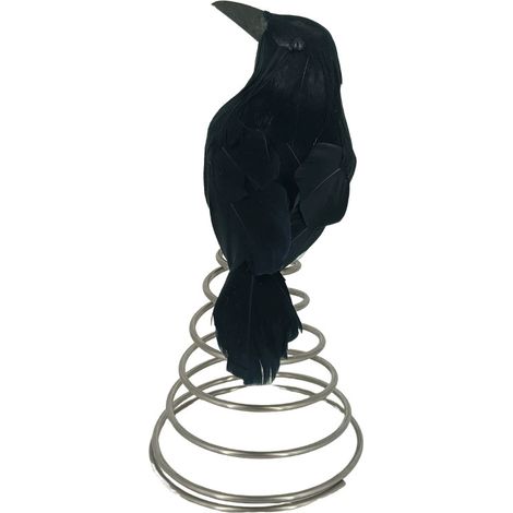Cimes de sapin de Noël Corbeaux noirs – Oiseaux artificiels, décoration d'Halloween, mini-cime de sapin en forme de corbeau (1/5)