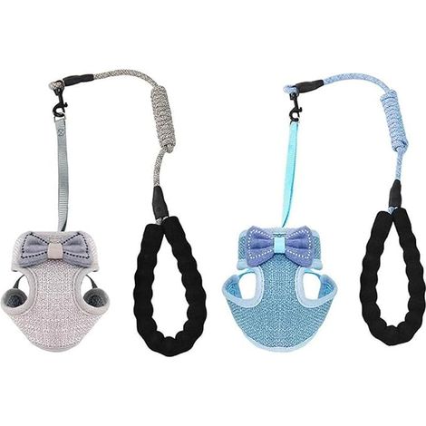 Ensemble de sangle de poitrine et de laisse pour chat Anti-évasion Blouse de poitrine pour chaton avec sangle et laisse Laisse de promenade confortable pour chat Douce et réglable Convient aux chiots