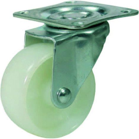 Ruote Con Piastra "Forcella" - ø mm.65 (piastra mm.65x54) - 4 pz