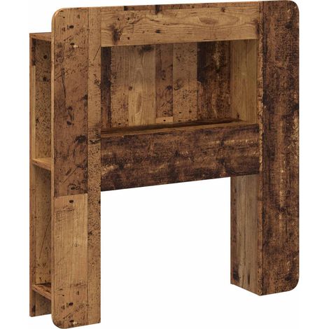 Cabecero con armario Madera envejecida Madera de ingeniería vidaXL