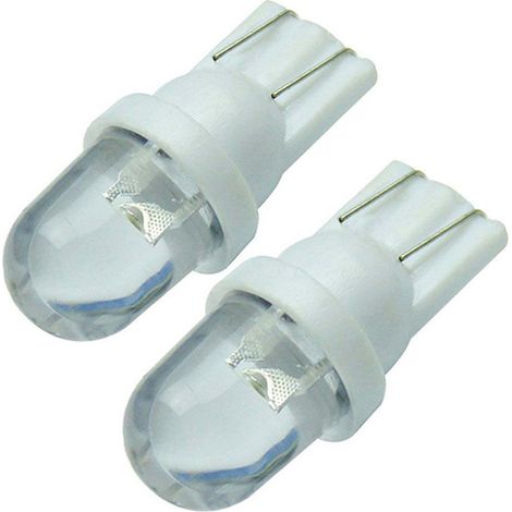 Lot de 10 Ampoules LED T10 Blanc 12V 194 168 158 5W 6500K, Feu de Position Auto, Éclairage Tableau de Bord, Type Coin (1/5)