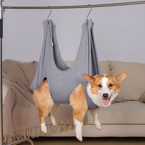 Pet Grooming Hammock, Pet Nail Clipper Bag for Grooming, Bathing, Claw Trimming and Ear Removal, Hammock for Small and Medium Dogs and Cats, Pet Grooming Bag with Hanger and Safe Pet (1/4)