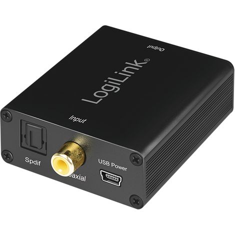 Convertidor digital-analógico LogiLink: coaxial y Toslink a L/R y conector de 3,5 mm. (1/5)