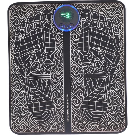 Tapis de massage des pieds électrique pliable, coussin de massage remodelant les jambes avec interrupteur manuel pour les voyages (1/5)