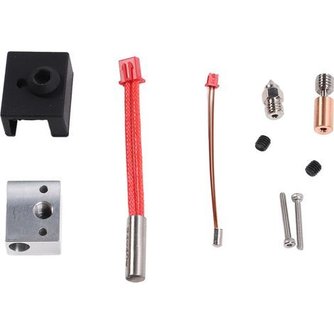3D Printer Hotend Kit, Hot End, 300℃ Nozzle, Throat Heating Block, 24V, 40W, Set for Ender 3 S1 (1/5)