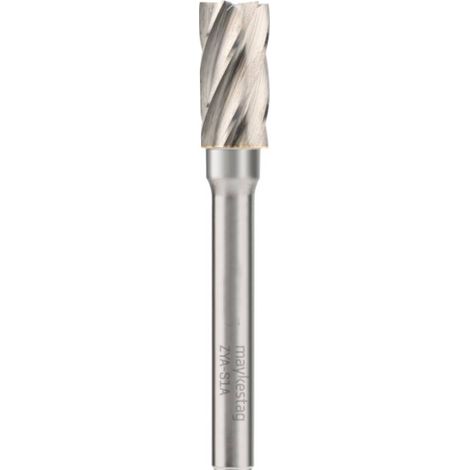 Fraise Rotative Carbure Tungstène Cylindrique avec Coupe Frontale - Aluminium D. 10 x Lt. 65 x Lu. 20 x Q. 6 mm - Diamwood