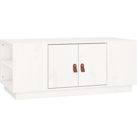 Maison Exclusive - Couchtisch Weiß 100x50x41 cm Massivholz Kiefer