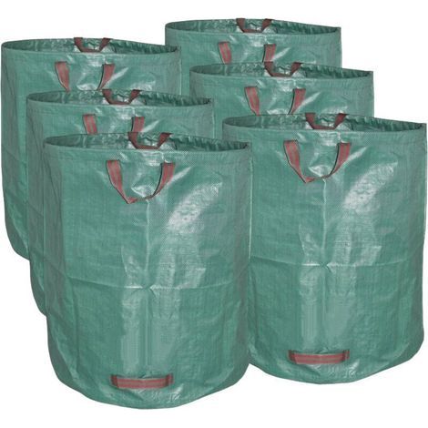 XXL-Gartensack (272 l) – 6er-Pack robuste, gewebte Polypropylen-Säcke, ideal für Laub, Äste und Grünschnitt (1/4)