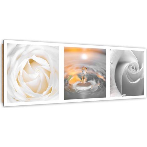 Quadro deco panel, Petali e una goccia - 120x40 (1/5)
