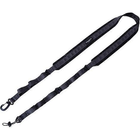 Ceinture porte-outils de camping avec 9 boucles, sangle de rangement et corde de suspension diagonale.