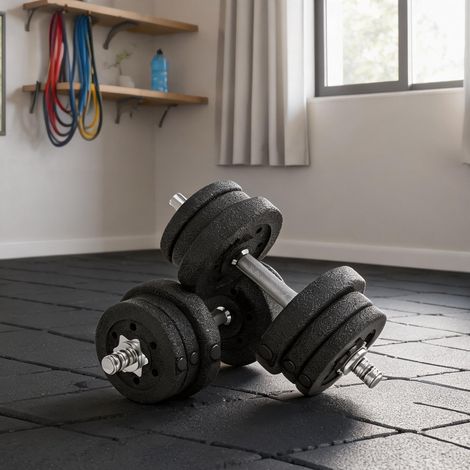 Banc de musculation en acier similicuir 45 x 21 x 21 cm (1/5)