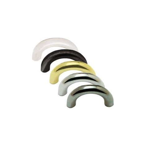MANIGLIE PER MOBILI AD ARCHETTO FISSE IN ZAMA- - interfori mm.32 colore nero lucido - 10 pezzi