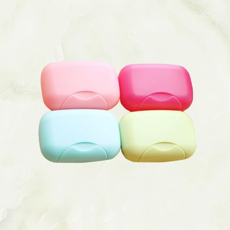Waterproof Soap Dishes 4 Pieces Size L Multicolor Green Blue