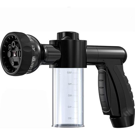 Pistolet à eau de lavage de voiture à mousse multi-usages haute pression Distributeur de savon et de shampoing pour lavage d'animaux et buse de pulvérisation de tuyau d'arrosage (1/5)