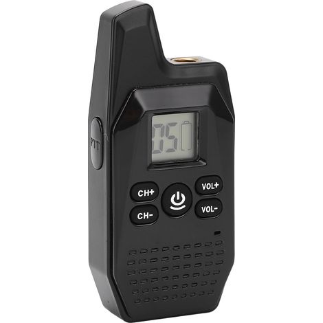 Talkie-walkie bidirectionnel avec écran LED, chargement rapide USB et écouteurs inclus pour la maison ou l'hôtel. (1/5)