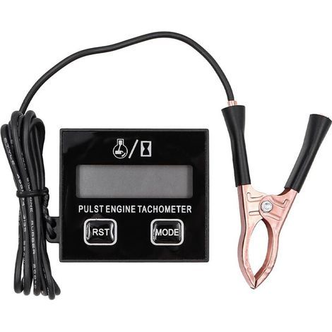 Tachymètre numérique Tachymètre inductif avec compteur horaire Batterie Interchangeable pour tronçonneuses tondeuses à gazon et motos (1/5)