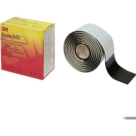 3M Scotchfil Cinta aislante negra 38 mm x 1,5 m caucho