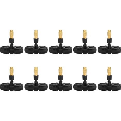 BEBUSINGOTO 10 boquillas de pulverización de plástico de cobre para riego de tuberías de agua 812.912.811. Aspersor de nebulización en T para riego de jardín, césped, plantas, flores y verduras. (1/4)