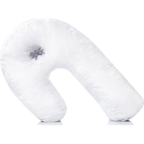 Oreiller latéral en forme de U pour soulager les douleurs cervicales et des épaules, oreiller corporel compact et profilé avec poche ergonomique pour les oreilles, amovible et lavable.-AquaForge (1/5)