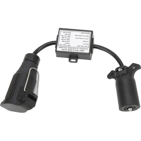 Connecteur de Remorque en Plastique - Adaptateur 7 Voies pour Véhicule Américain vers 13 Broches Européen - Pour Voiture et Camion (1/5)