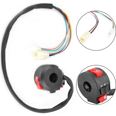 Interrupteur de démarrage et d'arrêt pour guidon gauche de moto 50cc 110cc ATV Quad (1/5)