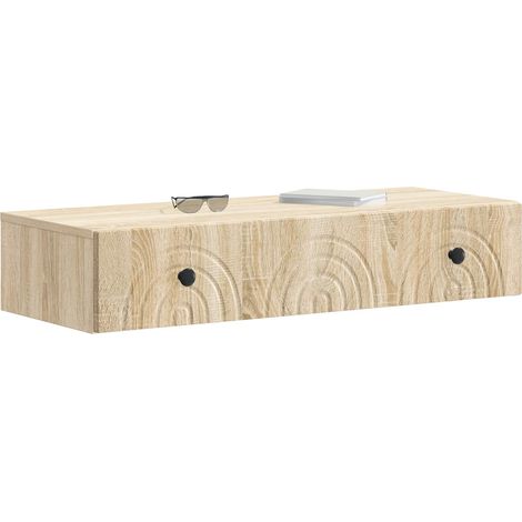 Maison Exclusive - Tavolino da Parete Laterale Rovere Sonoma 87,5 x 34,5 x 17 cm