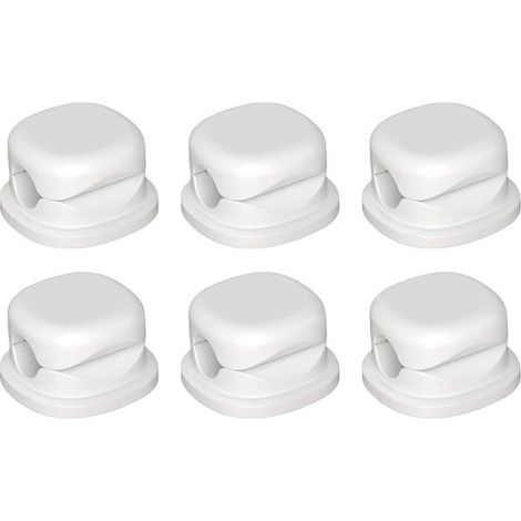 Juego de 6 clips para cables con resorte,Gestión de cables sin desorden,Organizador de cables,Organizador de escritorio,Adecuado para USB,7 mm (1/5)
