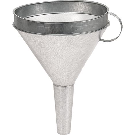 Entonnoir métallique droit pour la distribution d'huile, de graisse et de fluides, diamètre 230 mm, 80019