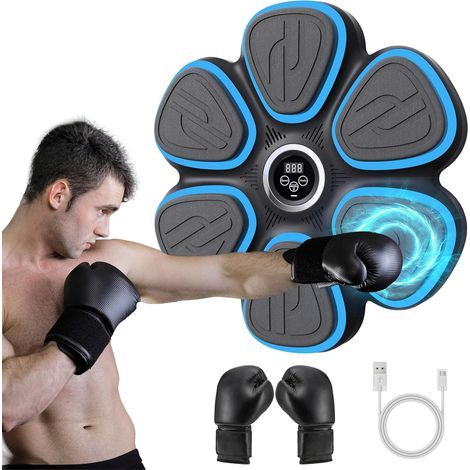 Machine De Boxe Musicale,D'Entraînement De Boxe 9 Le Mode de Vitesse et de décompte Smart Bluetooth Music Boxeur Jeu De Boxe pour Enfants/Adultes en Famill Gym et la Maison (1/5)
