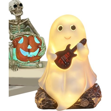 CCYKXAGhost Halloween Nights Light,Warm LED Cute Resin Lamp Ornament Decorative Table Light,for Bedroom,Living RoomNightstand,Birthday and Festive Use (1/5)