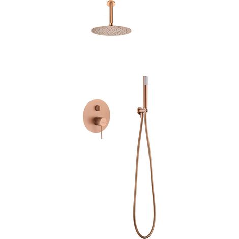 IMEX GPQ038/ORC TOP Conjunto Ducha Monomando Empotrado Oro Rosa Cepillado - ref: GPQ038/ORC
