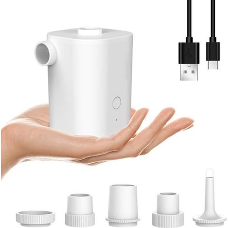 Kleine, ultra-mini tragbare Luftpumpe mit einem wiederaufladbaren 2500-mAh-Akku für Luftmatratzen usw. (1/4)