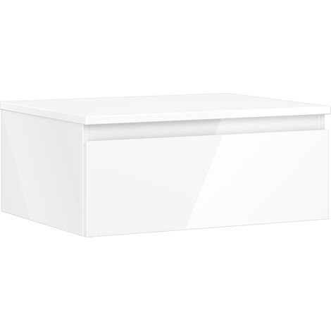 Mexen Orio Waschbeckenschrank 60 cm mit Arbeitsplatte, 1 Schublade, Weiß Hochglanz - 91A10-06023-1-BFC00