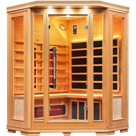Vidalux 3 Person Corner Full Spectrum Infrared Sauna With Complete Heat (1/5)