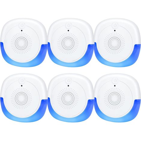 Confezione da 6 repellenti per parassiti ad ultrasuoni, repellenti per topi, repellenti per parassiti ad ultrasuoni con spina, controllo dei parassiti al chiuso per roditori, scarafaggi, topi, insetti (1/5)