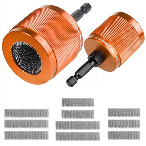 Ensemble de nettoyeurs de tuyaux en cuivre de 1/2 po et 3/4 po pour perceuse, pour éliminer la rouille (1/3)