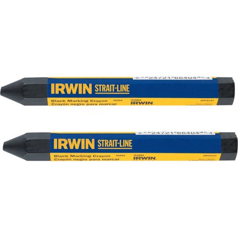 IRWIN Strait-Line T666042 Black Crayon – Precision Marking Tool for Construction and DIY Projects