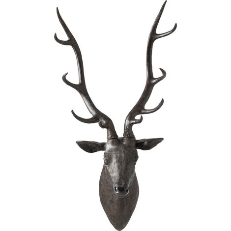 Suspension Murale Tête de Cerf "Aurel" 103cm Noir (1/3)