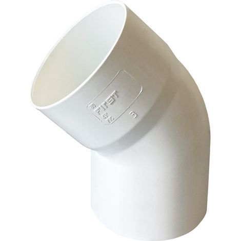 First Plast – Coude PVC 45° MF pour tube Ø100 – Épaisseur 2.2mm – Résistant aux conditions climatiques extrêmes – Raccord pour gouttière