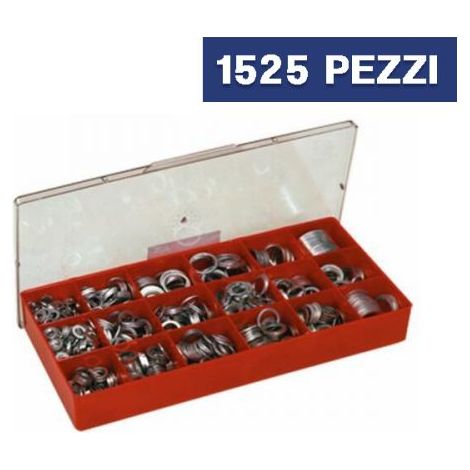 KIT ASSORTIMENTO RONDELLE IN ALLUMINIO CON ESPOSITORE (30672)
