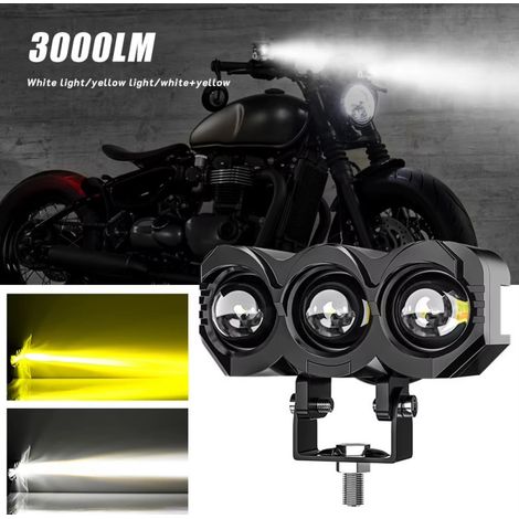Universeller 30W LED-Halogen-Scheinwerfer / Arbeitslampe, Abblend-/Fernlicht, weiß + gelb, 9–60 V, für Jeep, Offroad-Fahrzeuge u