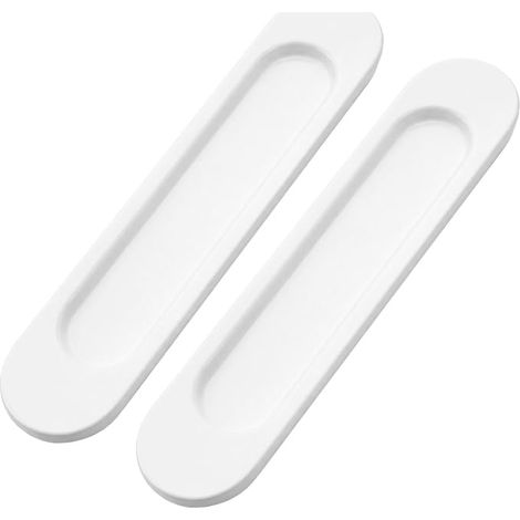 Poignées Porte Coulissante Ovales Adhésives Aluminium 148 mm Sans Perçage (1/5)